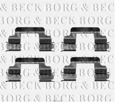 BORG & BECK bbk1263 -  Комплектующие, колодки дискового тормоза